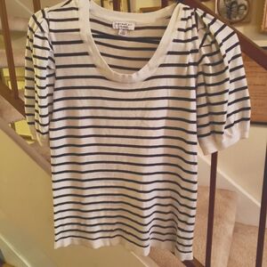 Current Air Knit Casual Striped Top